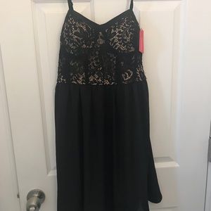 Xhilaration Black Lace Corset Top Dress